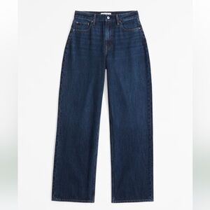 NWT Abercrombie Curve Love High Rise Loose Jean Dark wash size 27 Long